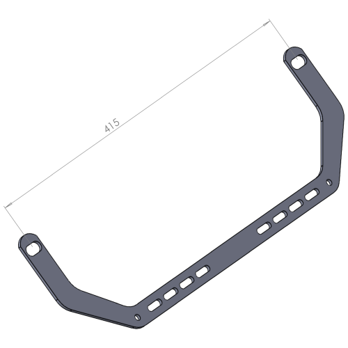 Forged E9XFE Bracket Diagram (dimensions in millimeters)