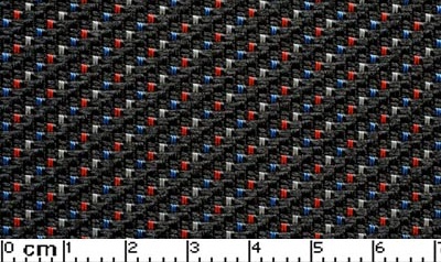 BMW 12790 Carbon - M3 + M4 Multi-Coloured Flatwoven with Diagonal Structure