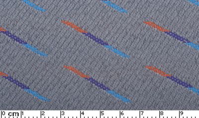 BMW 13090 0315 Silber - M5 E34 Grey Flatwoven with Stripe Pattern