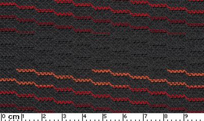 BMW 15093 M Tech, Red - E30 M-Technic Anthracite Red Flatwoven with Stripe Pattern