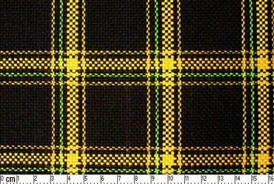 PORS18045 - Yellow Black Flatwoven with Squares