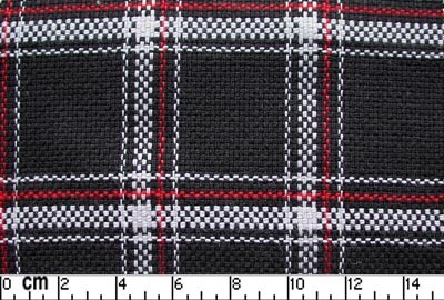 PORS18063 - Grey Black Flatwoven with Squares