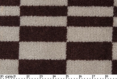 PORS28019 Pascha - Red Dark Beige Velvet with Cubes